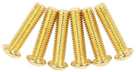 Basbro Höjdjusteringsskruvar, Bra Anslutning och Fixering, Brosadel Sexkantsskruvar, Slitstark, Multifunktion, för Gitarrreparation för (Guld)