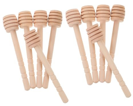 AUTSUPPL 10stücke Holz Honiglöffel Rührstäbchen Für Honig Kaffee Und Milchtee Elegantes Design Leicht Zu Reinigen Aus Natürlichem Holz Praktisch Für Hochzeiten Und Partys