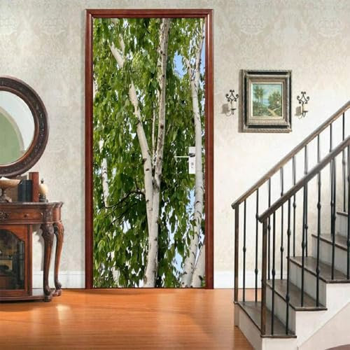 Türbekleben Baum Natur Türtapete, Selbstklebend TürPoster Baum Natur Türbilder, 3D Fototapete Türfolie Poster Tapete Türaufkleber XXL Tür Tapeten 90 x 200 cm q.2357