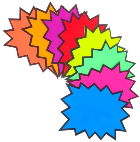 SOIMISS 80stücke Preisschilder Fluoreszierend Verkaufsschild-etiketten Leer Burst-etiketten Für Einzelhandel Papier Schilder Für Rabatte Und Angebote