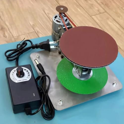 Mini Meuleuse/Affûteuse Électrique, Meulage à Eau/Liquide de Refroidissement, Disque de Ponçage Diamanté, Contrôle de Vitesse en Continu, Couple Élevé 80 W