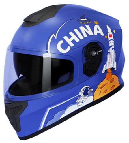 Casco Da Moto Per Bambini, Mezzo Casco, Casco Da Scooter, Casco Jet Per Bambini Certificato ECE 22.06 Con Visiera