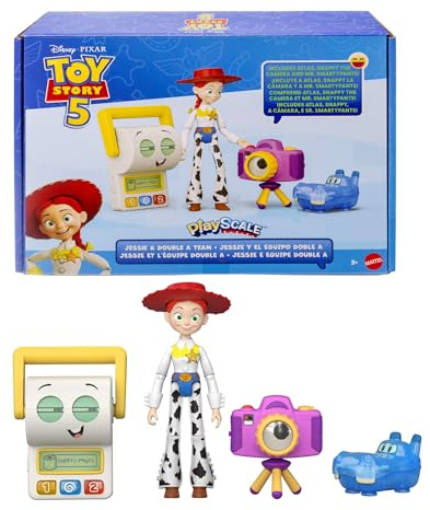 Mattel Disney Pixar Toy Story 5 - Jessie e la Squadra Doppia A, set da 4 action figure snodate ispirate ai personaggi del film, include Jessie, Smarty Pants, Atlas e Snappy, 3+ anni, JLR69