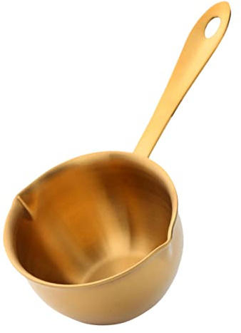 FIXOSHEE Petite Casserole En Métal Inoxydable 10 Cm Avec Poignée Ergonomique Bec Verseur Anti-brûlure Pour Sauce Huile Cuisson La Cuisine
