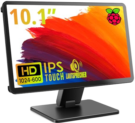 ROADOM 10,1 Touchscreen Monitor, 1024x600 IPS für Raspberry Pi, HDMI
