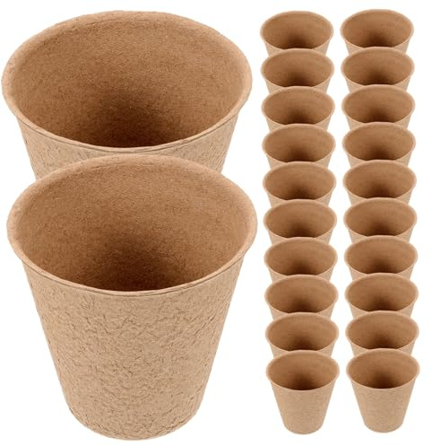 OFFSCH 110 Pezzi Kit Vasetti Torba Biodegradabili per Piantine Vasi da Avviamento per Piante Starter Pot per e Ortaggi Evitano Shock da Trapianto Compostabili per Coltivazione Sostenibile