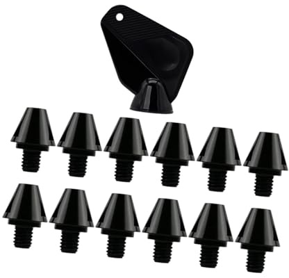 lopituwe Fotbollsspikar Reservdobbar Fotbollsskor Rugby Aluminium Metalldobbar Fotbollsskor Hållbara Inomhus Utomhus Atletiska Utomhus Inomhusskor Fast Mark Sport, Svart, Höjd 11 mm