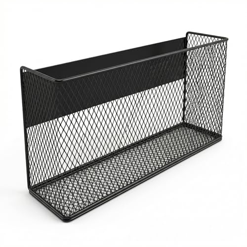 Homirty Magnetisches Gewürzregal für Kühlschrank, Starker Magnet Regal, Küchen Organizer & Vorratsorganizer Ohne Bohren, Metallkorb mit Hohem Geländer für Gewürze & Dosen