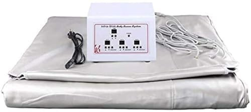 Body Shaper Manta de Sauna de calefacción Digital con Controlador de 3 Zonas, Tratamiento de desintoxicación Profesional Máquina de Belleza de calefacción Adelgazante (Plata)