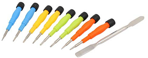 Aexit Metal Bits Plastic Handle Multiple Drive Head Type Crowbar Screwdriver Set 9 in 1 (56a939194544edd336b632d8e393c2f3)