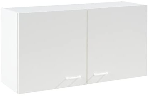 Nicht Zutreffend Hängeschrank Küche - 100 cm breit - Weiß - 2 Türen - Küchenschrank Oberschrank Einbauküchenschrank