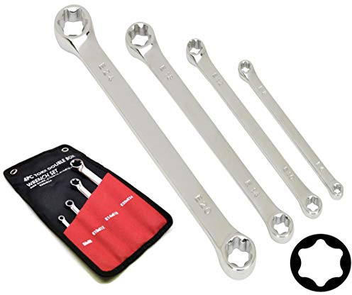 Juego de LLAVES TORX planas E6 a E24 acero cromo vanadio E6 E8 E10 E12 E14 E18 20 E24, 4 piezas