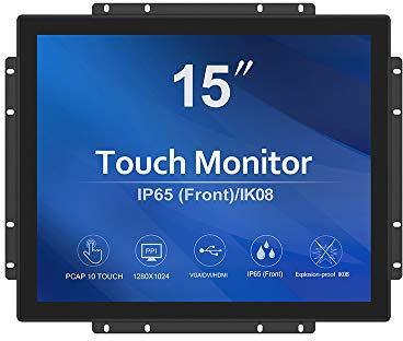GreenTouch Moniteur LCD à écran Tactile à Cadre Ouvert 15 Pouces - PCAP capacitif -1024x768-5:4-Noir