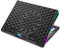 SK Notebook Laptop Rainbow RGB Kühler Gamer Ständer Kühlpad Unterlage Cooler für 9-18 Zoll/Lüfter / 5-7 Stufen Höhenverstellung/dünn & mobil (Rainbow 7 Beleuchtungsmodi)