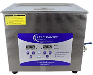 LFS CLEANTEC Ultraschallreiniger Digital Pro DP-040S - 10L digitales Ultraschallreinigungsgerät mit Degas Funktion und Semiwave Modus