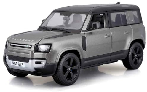 Bburago LAND ROVER DEFENDER - 1:24 Scale - Incredibly Detailed Die-Cast Replica Collectible SUV, Black