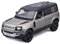 Bburago Land Rover Defender: Modellauto im Maßstab 1:24, Türen beweglich, Silber (18-21101S)