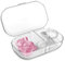 Nuvita 7052 ORTHOSOFT LIGHT - Set di 2 succhietti in 100% silicone con tettarella ortodontica 0m+ e custodia auto-sterilizzante - Rosa/Trasparente