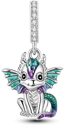 Pandach Damen Charm Anhänger für Armband 925 Sterling Silber Charms Beads passend für Armband und Halskette, Kompatibel mit Europäischen Armbänder für Frauen Mädchen C12