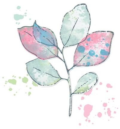 Sizzix Transparentes Stempel-Set, A5, bemalte Bleistiftblätter mit Framelits, Stanzform von 49 and Market, vielseitige Blattdesigns, präzises Schneiden, 11 Stück