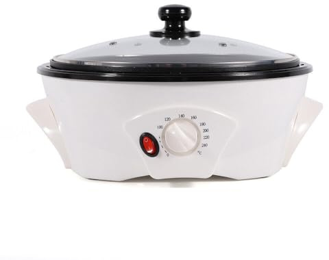 Kaffeeröster Maschinemit Deckel, 1.5kg Home Elektrischer Kaffeeröstmaschine Kaffee Röster Kaffeebohnenröster, für Cafés Familien Clubs