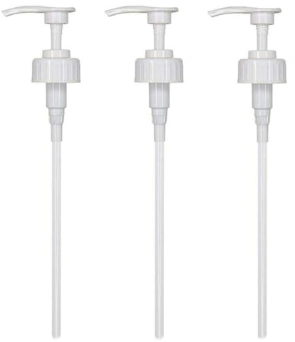 YAISUHCHNYE 3 dispensadores de 5 litros de 38 mm, dispensador de pelícano reemplazable con tubo, dosis de 4 ml, cabezal de bomba de jabón para detergentes, champú, aceites de cocina, condimentos de