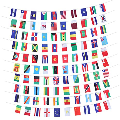 HOLIDYOYO Bannerflagge Nationalen String Flagge Banner Länder Banner Anhänger Polyester Hängeflagge Nationalflaggenbanner Ländermusterflagge Karnevalsländerbanner