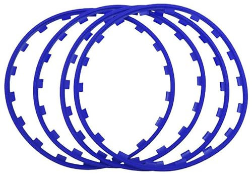 Generisch 4er-Set Felgenschutz, Dickes importiertes Nylon, Schutzstreifen für Autofelgen, Kratzfest, 16-20 Zoll (Farbe: BLA, Größe: 16)