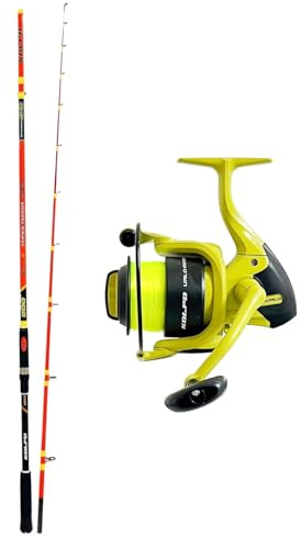 Kolpo combo per la pesca in mare con canna 200g 2.4m+ mulinello con filo precaricato