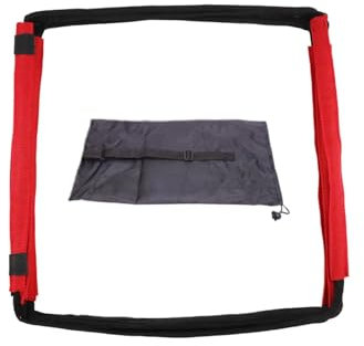 Football Ladder Training Set, Agility Speed ​​Leiter, einstellbare Trainingsausrüstung, Zapfen und Widerstandsbänder, 12 Rungen, 42 cm für Geschwindigkeit, Koordination und Beinarbeit Übungen