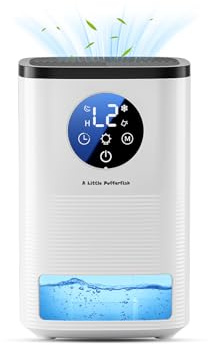 Luftentfeuchter, 1600ML Kleiner Energiesparender luftentfeuchter elektrisch, Tragbar, Ultraleise, Automatische Abschaltung, 7-farbiges Licht, Raumentfeuchter Dehumidifier für Schlafzimmer, Bad, Home”