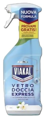 Viakal Anticalcare Doccia, Spray Detergente, 470 ml, Formula Anticalcare per Vetro e Superfici del Bagno