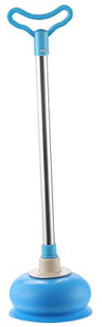 Healifty Sturalavandino WC in Gomma Blu con Ventosa Pistone Potente per Sbloccare Tubature Bagno e Scarichi Leggero e Facile da Attrezzo per Pulizia Tubi sotto Lavabo