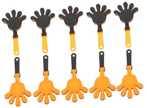Toyvian 10pcs Hand Clappers Plastic Clapping Sound Makers for Party Cheer Props Lightweight Reusable Noise for Birthday Halloween Football Game Goody Bag Fillers