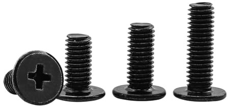 Viti a testa piatta rotonda, Vite a testa piatta ultra sottile a croce M4 M6 in acciaio al carbonio, piccolo bullone for laptop e notebook(4mm,M4)