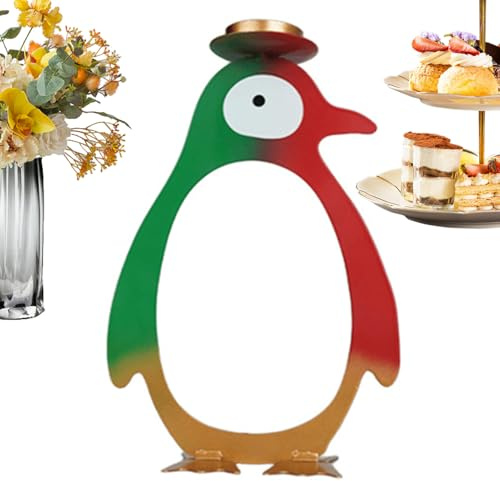 Soporte para Velitas - Soporte Decorativo con Pingüino De Pie | Portavelas Temático De Animales,para Navidad Mesas Hogareñas Chimeneas Cenas Románticas Bodas Y Eventos Festivos