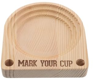 EPIGEIST Portavasos de Madera Maciza para Baño con Ranura para Marcador, Dispensador Organizador de Vasos de Papel para Fiestas y Reuniones, Soporte para Tazas Desechables en Encimera