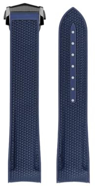 1 st herr gummiarmband for 21 mm sportigt vattentätt armband(Blue no stitch Bk)