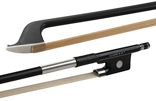 GLASSER Cellobogen, Carbon Graphit, Made in USA, 4000X-44, Neusilberbewicklung, für 4/4 Cello