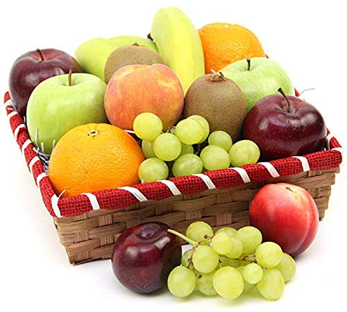 Nectarous Treat Fruit Basket - Fruit Gift Baskets and Gift Hampers with Next Day UK delivery with Personal Message attached