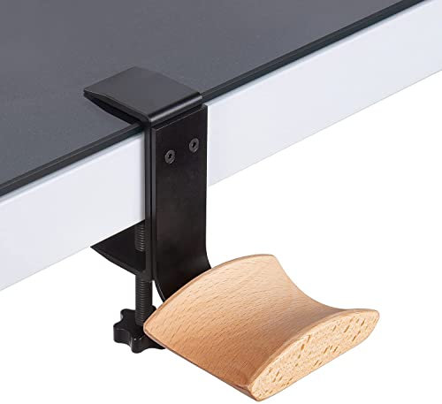 GGF Support Casque Gamer Universel Crochet Casque Fait Métal & de Hêtre, 2 Manières De Montage, Porte de Casque pour Écouteurs pour Studio Bureau Maison(Beech-B)