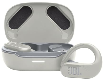 JBL Endurance Peak 3 - Dust and Water Proof (IP68) True Wireless Active Earbuds, JBL Pure Bass Sound, Up to 50 Total Hours of Playback with Speed Charge, Ambient Aware & Talk Thru (White)