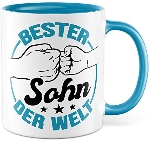 Bester Sohn der Welt Tasse mit Spruch Kaffeetasse Kind Geburtstag Mutter Vater Geschenkidee Eltern Kaffee-Becher Sohnemann Familie (Sohn)