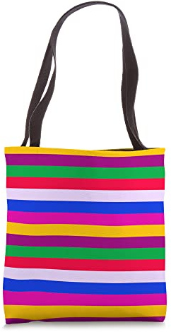 Korean Traditional Rainbow Pattern from Hanbok Saekdong Tote Bag