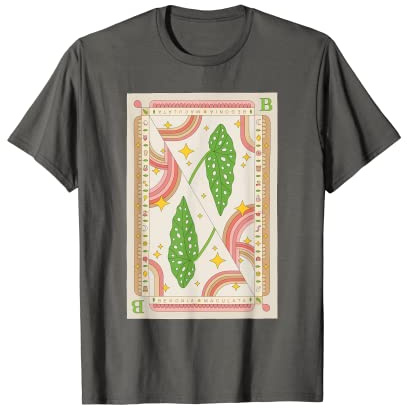 Begonia Maculata Houseplant Illustration Playing Card Design T-Shirt