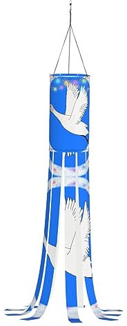 YYHHAOFA Halloween-Windsack, 100 % Polyester, schnell trocknend und leicht, 101,6 cm, Gartendekoration, hängende Flagge mit leichter fliegender weißer Gans