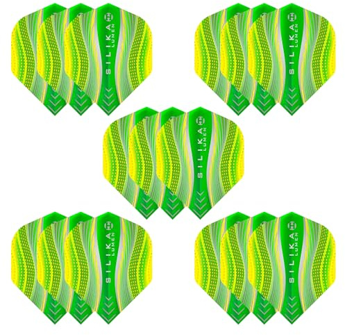 Harrows Lumen No2 Dart-Flights | 5 x Sets Dart-Flights (insgesamt 15 Flights) I 100 Mikron Dart-Flights I Premium Extra Stark Made in UK I Professionelles Dartzubehör I Gelbe Dart-Flights