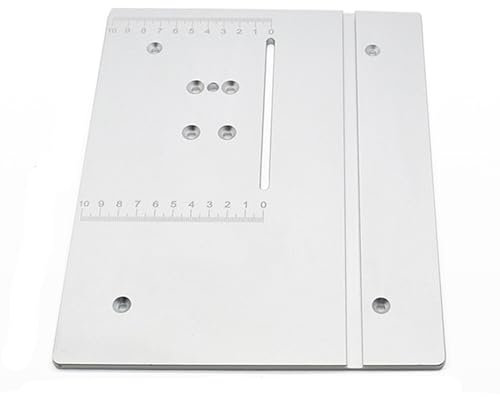BBTISG Oberfrästisch-Einsatzplatte, T60 Aluminium-Frästisch-Einsatzplatte für Tischsäge, Holzbearbeitung, Frästisch, Tischeinsatzplatte, Aluminium-Frästischplatte für Holzbearbeitung (weiß)
