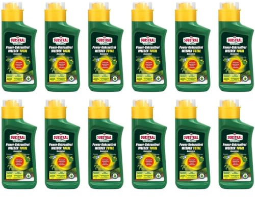 RBS24 Sparpaket Substral Unkrautfrei Konzentrat Weedex Total Power Unkrautvernichter gegen Unkräuter, Gräser und Moos 12 x 380ml