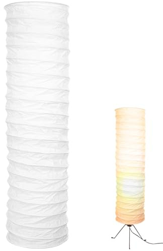 Gadpiparty Lampenschirm Aus Papier Lampenschirm Stehlampe Lampenabdeckung Im Nordischen Stil Weiß FüR Stehlampe Wohnzimmer Und Hotel Ersatz FüR Defekte Lichtabdeckung